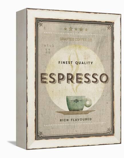 Crafted Coffee - Espresso-Hens Teeth-Framed Stretched Canvas