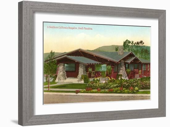 Craftsman Bungalow, South Pasadena, California-null-Framed Art Print