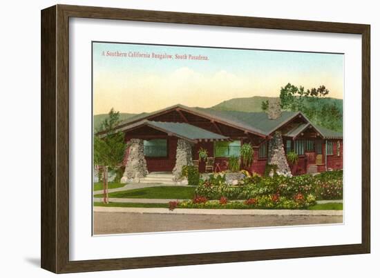 Craftsman Bungalow, South Pasadena, California-null-Framed Art Print