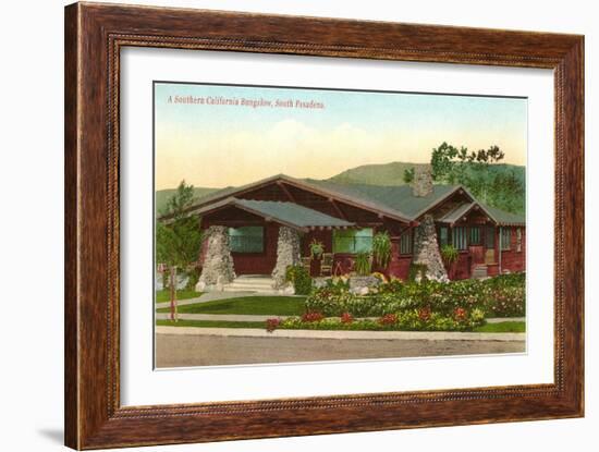 Craftsman Bungalow, South Pasadena, California-null-Framed Art Print