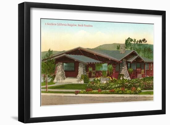 Craftsman Bungalow, South Pasadena, California-null-Framed Art Print