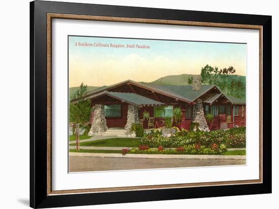 Craftsman Bungalow, South Pasadena, California-null-Framed Art Print