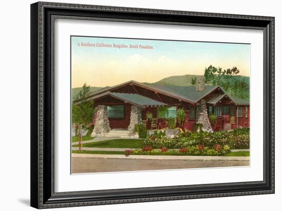 Craftsman Bungalow, South Pasadena, California-null-Framed Art Print