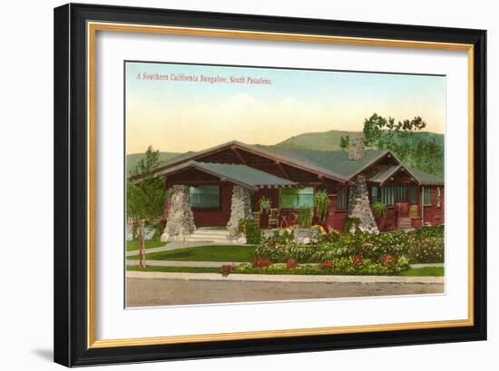 Craftsman Bungalow, South Pasadena, California-null-Framed Art Print