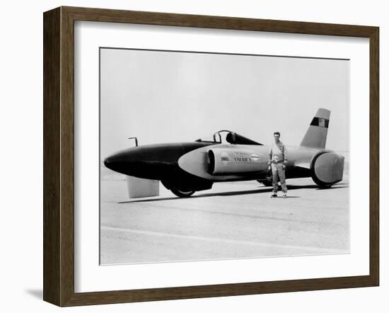 Craig Breedlove with 'Spirit of America' Land Speed Record Car, C1963-null-Framed Photographic Print