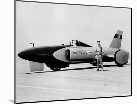 Craig Breedlove with 'Spirit of America' Land Speed Record Car, C1963-null-Mounted Photographic Print