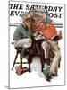 "Cramming" Saturday Evening Post Cover, June 13,1931-Norman Rockwell-Mounted Giclee Print