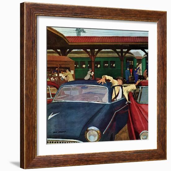 "Cramped Parking," March 5, 1960-Richard Sargent-Framed Giclee Print