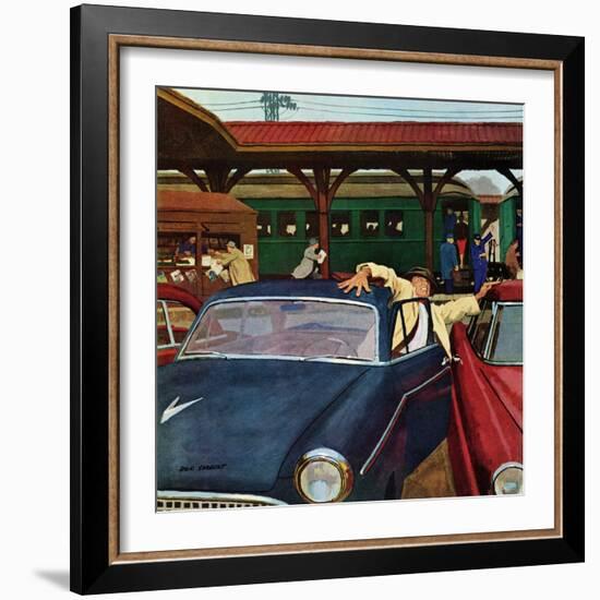 "Cramped Parking," March 5, 1960-Richard Sargent-Framed Giclee Print