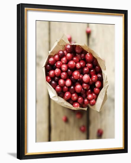 Cranberries in Paper Bag (Overhead View)-Marc O^ Finley-Framed Photographic Print