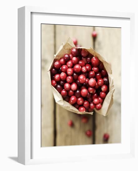 Cranberries in Paper Bag (Overhead View)-Marc O^ Finley-Framed Photographic Print