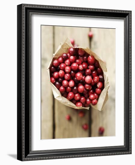 Cranberries in Paper Bag (Overhead View)-Marc O^ Finley-Framed Photographic Print