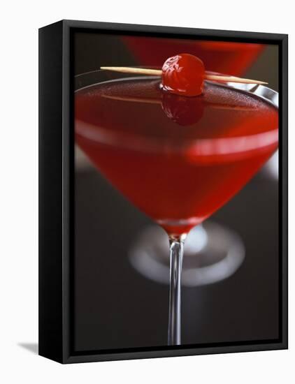 Cranberry Martini with Cocktail Cherry-Michael Paul-Framed Premier Image Canvas