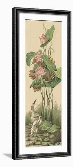 Crane and Lotus Panel I-Racinet-Framed Art Print