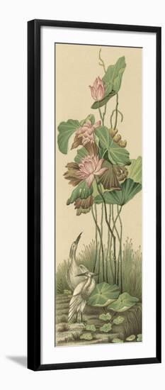 Crane and Lotus Panel I-Racinet-Framed Art Print