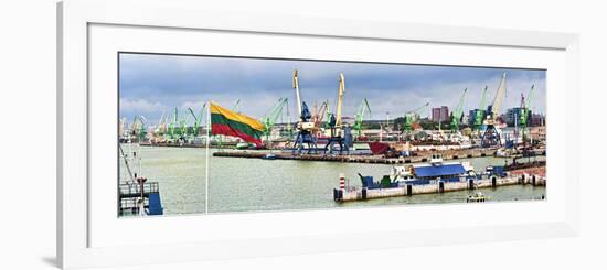 Cranes at a Shipping Port, Klaipeda, Lithuania-null-Framed Photographic Print