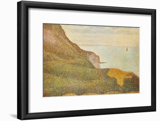 Cranes at the Port of Bessin-Georges Seurat-Framed Art Print