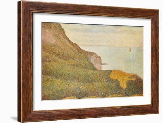 Cranes at the Port of Bessin-Georges Seurat-Framed Art Print