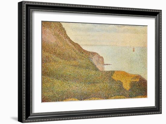 Cranes at the Port of Bessin-Georges Seurat-Framed Art Print