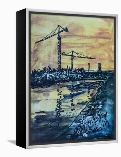Cranes by the Canal-Brenda Brin Booker-Framed Premier Image Canvas