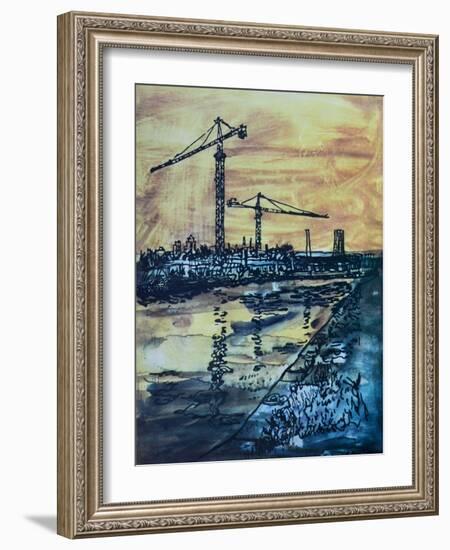 Cranes by the Canal-Brenda Brin Booker-Framed Giclee Print