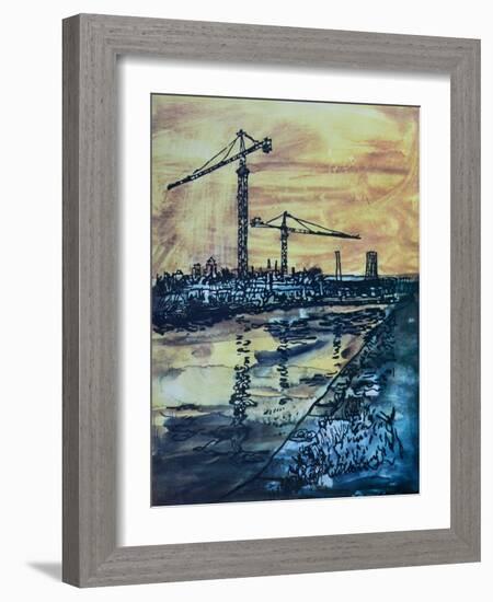 Cranes by the Canal-Brenda Brin Booker-Framed Giclee Print