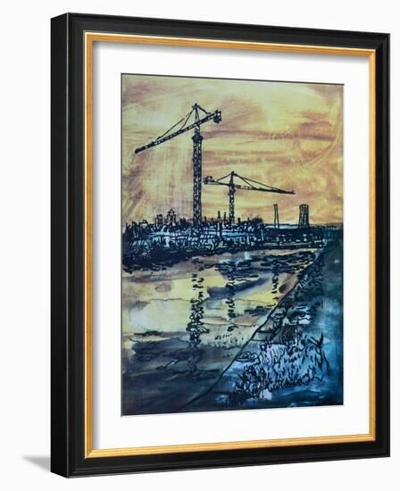 Cranes by the Canal-Brenda Brin Booker-Framed Giclee Print
