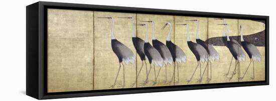 Cranes, Japanese Edo Screen Painting-Ogata Korin-Framed Premier Image Canvas