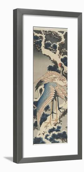 Cranes on Pine, C. 1834-Katsushika Hokusai-Framed Giclee Print