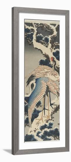 Cranes on Pine, C. 1834-Katsushika Hokusai-Framed Giclee Print