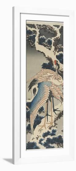 Cranes on Pine, C. 1834-Katsushika Hokusai-Framed Giclee Print