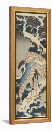 Cranes on Pine, C. 1834-Katsushika Hokusai-Framed Premier Image Canvas