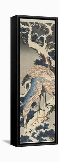 Cranes on Pine, C. 1834-Katsushika Hokusai-Framed Premier Image Canvas