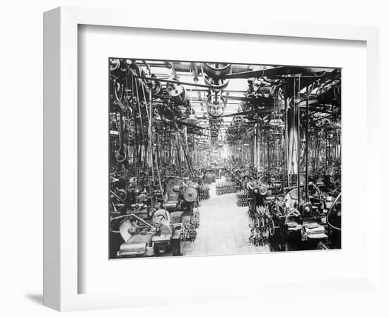 Crankshaft Grinding Department at Ford Motor Company-null-Framed Photographic Print