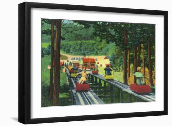 Cranmore Mountain Ski-Mobile in Summertime - North Conway, NH-Lantern Press-Framed Art Print