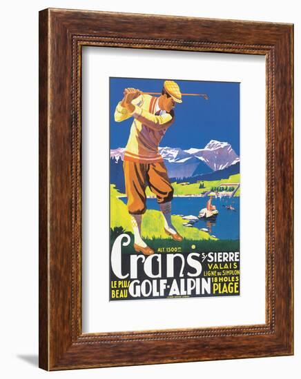 Crans, le plus beau Golf Alpin-JEM-Framed Art Print