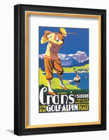 Crans, le plus beau Golf Alpin-JEM-Framed Art Print