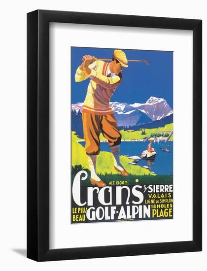 Crans, le plus beau Golf Alpin-JEM-Framed Art Print