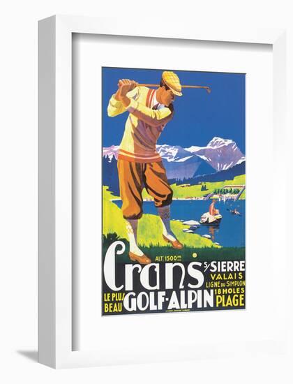 Crans, le plus beau Golf Alpin-JEM-Framed Art Print