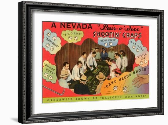 Craps Lesson, Nevada-null-Framed Art Print