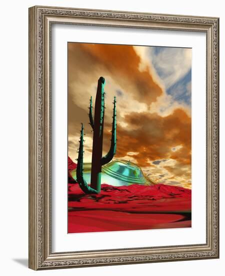 Crashed Alien Spacecraft-Victor Habbick-Framed Photographic Print