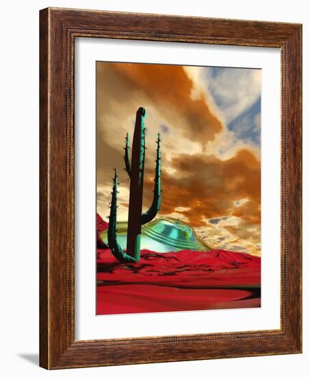 Crashed Alien Spacecraft-Victor Habbick-Framed Photographic Print