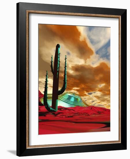 Crashed Alien Spacecraft-Victor Habbick-Framed Photographic Print