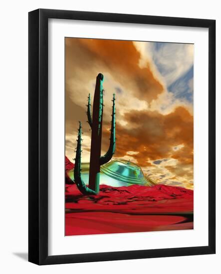 Crashed Alien Spacecraft-Victor Habbick-Framed Photographic Print