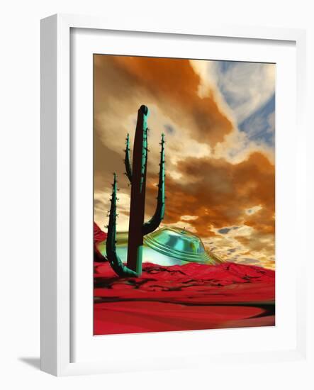 Crashed Alien Spacecraft-Victor Habbick-Framed Photographic Print