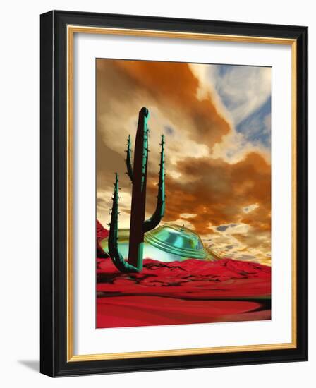 Crashed Alien Spacecraft-Victor Habbick-Framed Photographic Print