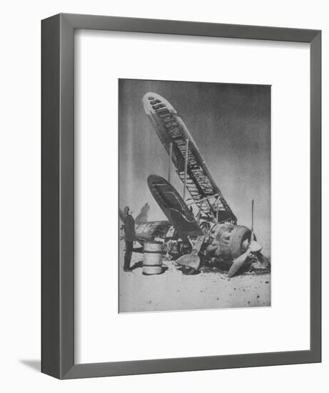 'Crashed in the Regia Aeronautica's Graveyard', 1941-Unknown-Framed Photographic Print