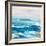 Crashing Blue Waves-null-Framed Art Print