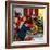 "Crashing Mom's Card Party", December 20, 1952-Richard Sargent-Framed Giclee Print