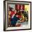 "Crashing Mom's Card Party", December 20, 1952-Richard Sargent-Framed Giclee Print